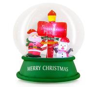 126cm Christmas Inflatable Santa Snow Globe Light Up Crystal Ball w/Santa COSTWAY Multi One Size