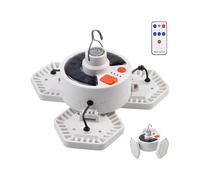 126LED Solar Camping Light USB Rechargeable Emergency Night Light Outdoor Lamp with Remote Controller