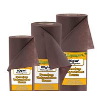 126m² Fabric Weed Barrier, Garden mat, Weed mat, Weed Block, Mulch Matting 80g 1,4m Wide - Brown