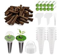127 PCS Hydroponics Growing System, Windspeed Grow Anything Seed Pod kit Include 40 Grow Sponges, 12 Grow Baskets, 12 Grow Domes, 50 Pod Labels, 1 Tweezer, 12 Plastic Hydroponic Pods Growth Tags