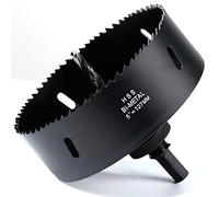 127mm Hole Saw, HSS Bi-Metal Hole Cutter with Pilot Bit for Plate Steel, Sheet Iron, Ceiling Board, Wood and Plasterboard, Black