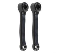 127mm Iron Exercise Bike Crank Set with Square Hole, Left and Right Replacement Pedal Arms Compatible with Most Indoor Cycling Bikes, Painted Finish, 9/16-20 Pedal Thread, Black(left + right crank)