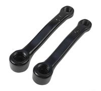 127mm Iron Exercise for Bike Crank Set - Square Hole 13x13mm 9/16-20 Pedal Thread Compatible Having Most Indoor Cycling Bikes - Left Right Cranks (Black)(Left + Right Crank)