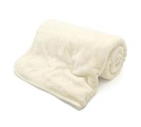 (127x152 (Single), Cream) Faux Fur Fleece Mink Throw Large Warm Bed Blanket