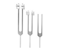 128+256+512Hz, Stainless Steel Tuning Forks Tone Tool for Musical Instruments Acoustic Experiments Hearing Testing Bone Conduction Tests Violin Guitar Tuner Device