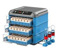 128-500 Egg Incubator, General Purpose Hatching Machine with Automatic Egg Turning, Temperature & Humidity Control and Clear LED Screen for All Kinds of Egg,192