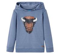 Kids' Hooded Sweatshirt Children Pullover Hoodie for Toddler Blue Melange vidaXL