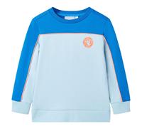 (128 (7-8y)) Kids' Sweatshirt Children Long Sleeves Pullover Top Bright Blue and Light Blue