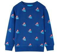 (128 (7-8y)) Kids' Sweatshirt Children Long Sleeves Toddler Pullover Kids' Top Dark Blue