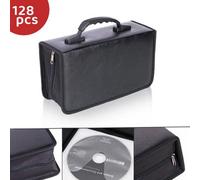 128 Cd Case Dvd Wallet Cover Disc Storage Holder Sleeve Handle Portable Car Home
