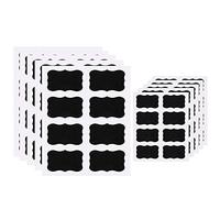 128 Chalkboard Labels for Jars, Erasable and Reusable Waterproof Blackboard Stickers Chalkboard Labels for Decorating Jars, Pantry, Home and Office, Scrapbooking (64 Large + 64 Small)