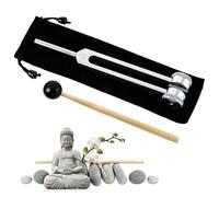 128 Hz Standard Tuning Fork, Aluminium Alloy Tuning Fork Set, with Hammer and Bag, for DNA Repair Healing Sound Therapy, Violin, Guitar, Piano, Tuner Devices