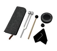 128 Hz Tuning Fork Healing Instrument with Activator, Aluminum Alloy Resonance Weighted 128Hz Tuning Fork for Healing Sound Meditation, Grounding, Mindfulness, Yoga, Reiki Practice Silver