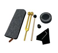 128 Hz Tuning Fork Healing Instrument with Activator, Aluminum Alloy Resonance Weighted 128Hz Tuning Fork for Healing Sound Meditation, Grounding, Mindfulness, Yoga, Reiki Practice Gold