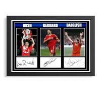 128 Ian Rush Steven Gerrard Kenny Dalglish Signed Framed photograph A4 (21 X 297 CM) print (REPRINT) #####