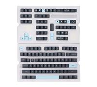 128 Key PBT Keycap Set for Mechanical Keyboard, English Keycaps with Contrasting Colors, Cherry Height Ergonomic Design, Universal Replacement Gaming Keyboard Caps for DIY Enthusia (Comets)