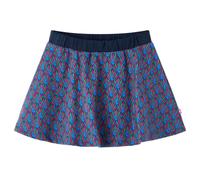 (128) Kids' Skirt Children's Skater Skirt Children Short Skirt Peacock Print Navy