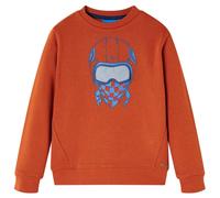(128) Kids' Sweatshirt Children's Long Sleeves Pullover Toddler Kids Top Light Rusty