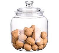 128 oz Dishwasher Safe & Won't Be Broken Airtight Food Storage Canister,1 Gallon Premium Plastic Shatterproof Apothecary Jars,Perfect Container for Cookie, Cereal, Cat Pet Food, Candy and More
