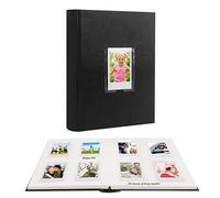 128 Pockets Photo Book with Writing Space for Fujifilm Instax Mini 12/11/9/40/EVO Instant Camera,2x3 Inch Polaroid Photo Album with Front Window,Vegan Leather Cover Hardcover (Black)