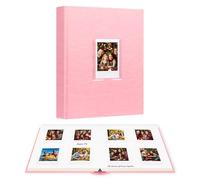128 Pockets Photo Book with Writing Space for Fujifilm Instax Mini 12/11/9/40/EVO Instant Camera,2x3 Inch Polaroid Photo Album with Front Window,Vegan Leather Cover Hardcover (Blossom Pink)