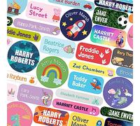 128 Stickerscape Iron on School Name Labels for Children - Iron on Name Labels - School, Pre-School and Nursery - Labels for School Uniform, PE Kits, Clothing (Peppa Pig)