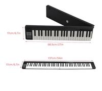 128 Tones, 128 Rhythms, 15 Demo Songs Portable Folding Piano Digital Smart Electronic Organ with Speaker for Practice and Entertainment