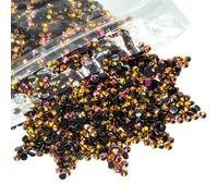 1280PCS 6mm Golden Rose AB Resin Rhinestones for Crafts Flatback Jelly Rhinestones Bulk SS30 Non-Hotfix Gold AB Stones Diamonds Crystals Gems for Mugs Tumblers Bottles Cups DIY Crafts Decor
