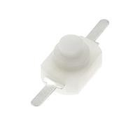 1288BM Push Button Switch Black White Flashlight Switches Bent Feet Flat Foot 1288 BM 16340 1208YD ON-OFF 1Pcs(WHITE)