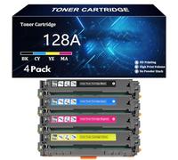 128A Toner Cartridge Replacement for HP 128A CE320A CE321A CE322A CE323A for HP Laserjet Pro CM1411fn 1412tn 1413fn 1415fn 1415fnw 1416fnw CP1521 1522 1523 1525 1527nw Printer,4 Color-4 Pack