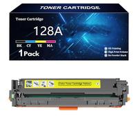 128A Toner Cartridge Replacement for HP 128A CE320A CE321A CE322A CE323A for HP Laserjet Pro CM1411fn 1412tn 1413fn 1415fn 1415fnw 1416fnw CP1521 1522 1523 1525 1527nw Printer,Y-1 Pack