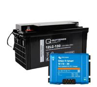 128Ah AGM deep cycle battery with Smart 12V 30A Battery to Battery Charger