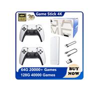 (128G 40000 Games) 4K HD M15 Retro Video Game Stick Console Handheld Game Player Built In 20000 Games for PS1/GBA/SNES/MAME/Arcade