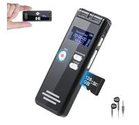 128GB Digital Voice Recorder - 1536kbps Dictaphone Digital Voice Activated Recorder, 9600hours One-Touch Recording with playback, Recording Device for Lecture & Interview, Meeting, Class