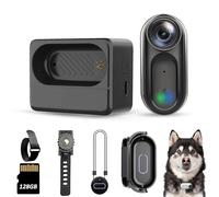 128GB FHD 1080P Mini Body Camera, IPX7 Waterproof Wearable Action Body Cam, Thumb Size Hands Free Recording Cameras with Audio & Video, Outdoor Portable Camcorder for Work, Travel, Pet (Black)