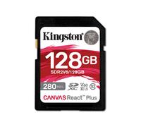 Kingston Technology 128GB Canvas React Plus SDXC UHS-II 280R/100W U3 V60 for Full HD/4K