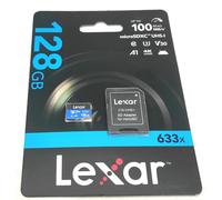 128GB Lexar LMS0633128G-BNAAA 633x MicroSDXC UHS-I Card + Adapter,