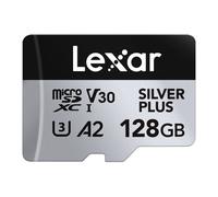 128GB Lexar SILVER PLUS MicroSDXC UHS-I Card, V30, 205MB/s Read,150MB/s Write