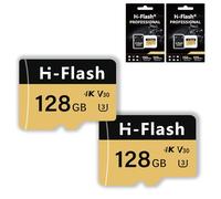 128GB Micro SD Card 2 Pack with SD Card Adapter,SD Card 256GB Micro Memory Card,Up to 150MB/s,C10 U3 V30 4K A1 UHS-I TF Card（2x128GB） 256GB Micro SD Card for Camera/Phone/Nintendo Switch/Tactacam
