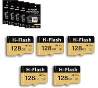 128GB Micro SD Card 5 Pack with SD Card Adapter,Micro SD Card 128GB Micro Memory Card,Up to 150MB/s,C10 U3 V30 4K A1 UHS-I TF Card 128GB Mini SD Card for Camera/Phone/Nintendo Switch/Tactacam/Tablet