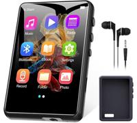128GB MP3 Player with Bluetooth 5.4, 2.4 inch Full Touchscreen Portable Music Player HiFi Lossless Digital Audio Player with Speaker, FM Radio, E-Book, Earphones Included