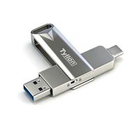 128GB USB 3.1 Flash Drive with Write Protect, Up to 180MB/s High Speed Thumb Drive, 2 in 1 USB C & USB A Dual USB Drives, External Hard Drive for iPhone 17/16/15, Android, MacBook, Laptop, PC, iPad