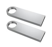 128GB USB Stick 2 Pack ABLAZE Metal Memory Stick 128GB High Speed USB 2.0 Flash Drive Waterproof Pen Drive with Keyrings for PC, Car, TV, Laptop(2 PCS)