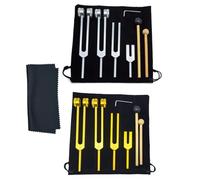 128Hz Sounds - Aluminum Instruments, Vibration Sound Soups Set | Sound Healings Instrument Tuning Fork Set, Healing Instruments for Meditation, Yo