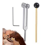 128Hz Tuning Fork Aluminum Alloy Sensory Healing Fork Accurate Frequency Tool Professional Diagnostic Tuning Fork Unweighted Tuning Fork with Mallet for Relaxation and Tuning