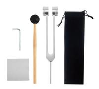 128hz Tuning Fork Hammer, Aluminium Alloy Tuning Fork with Silicone Hammer for Healing DNA Repair Healing Sound Therapy for Meditation