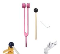 128Hz Tuning Forks for Healing with Reflex Hammer Chakras, Stainless Steel Medical Grade Tuning Fork Instrument with Fixed Weights for Sound Therapy