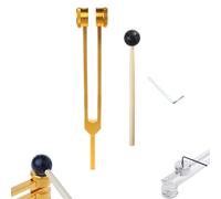 128Hz Tuning Forks for Healing with Reflex Hammer Chakras, Stainless Steel Medical Grade Tuning Fork Instrument with Fixed Weights for Sound Therapy