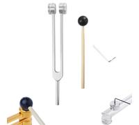 128Hz Tuning Forks for Healing with Reflex Hammer Chakras, Stainless Steel Medical Grade Tuning Fork Instrument with Fixed Weights for Sound Therapy