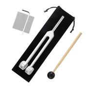 128Hz Tuning Forks for Healing with Silicone Hammer and Bag - Stainless Steel Medical Tuning Forks for Chakra Hammer Ball Diagnostic, Medical Sound Healing/Meditation/Therapy Tool
